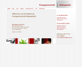 Die Startseite der Praxisgemeinschaft Wellingsbüttel